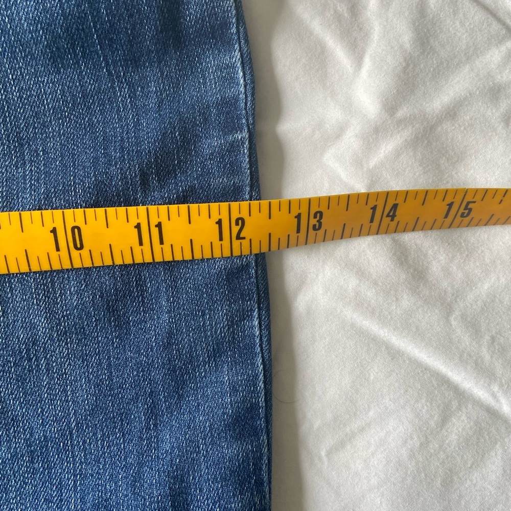 Talbots Size 16 Sailor Button Cropped Wide Leg Denim Jeans - Picture 7 of 8